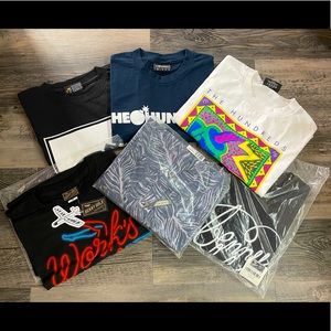 NWT/ Used Lot 6 Mens T Shirts Size Medium Vans The Hundreds Benny Gold